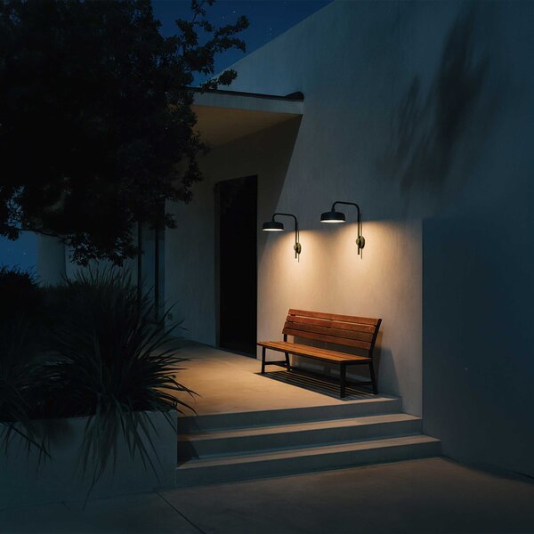 VK Light Jade LED nástěnné svítidlo IP65 HnědáØ180 mm