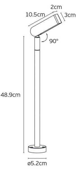 VK Light Robi LED sloupkové svítidlo IP65 489 mm