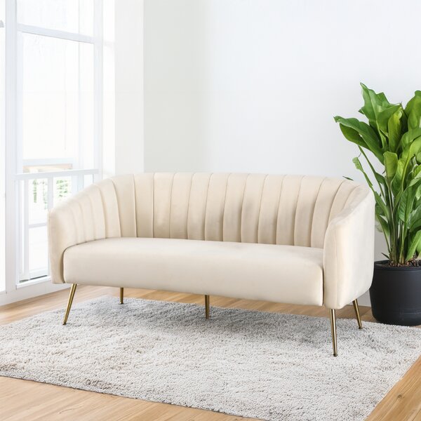 KONDELA Designový 3-sed, béžová Velvet látka/gold chrom-zlatý, BAGY