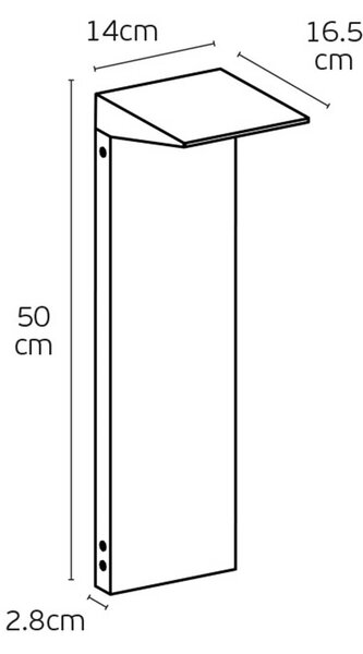 VK Light Zen LED sloupkové svítidlo IP65 Antracitová500 mm