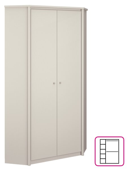 KONDELA Rohová skříň, kašmír, KAROS 2D