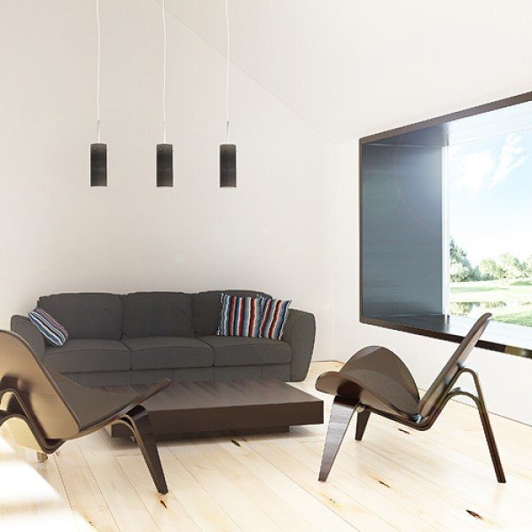 SANSSOUCI I závěsná matná černá 230V E27 60W - RED - DESIGN RENDL