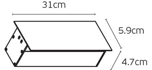 VK Light Lina LED nástěnné svítidlo IP54 510 mmAntracitová