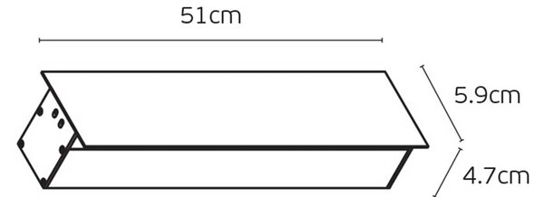 VK Light Lina LED nástěnné svítidlo IP54 510 mmAntracitová