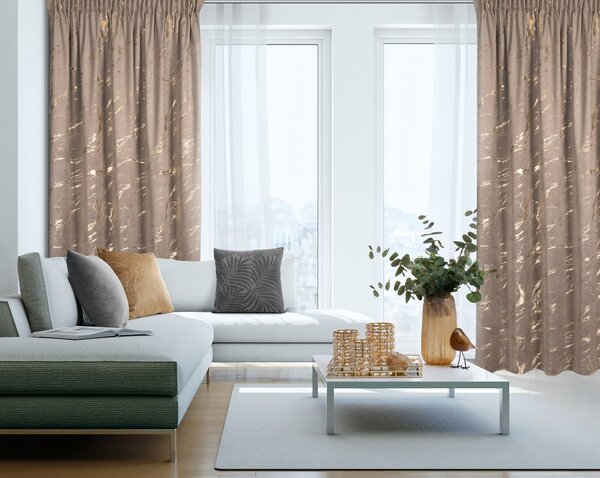 ZATEMŇOVACÍ ZÁVĚS NA PÁSCE MOLLY 140X270 CM VZOROVANÁ