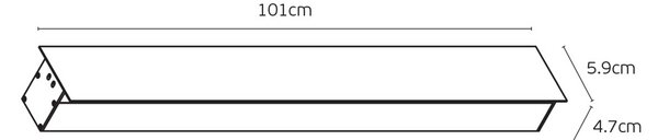VK Light Lina LED nástěnné svítidlo IP54 510 mmAntracitová