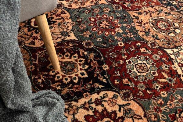 Koberec KASHQAI 4373 300 orientální, béžový / bordó