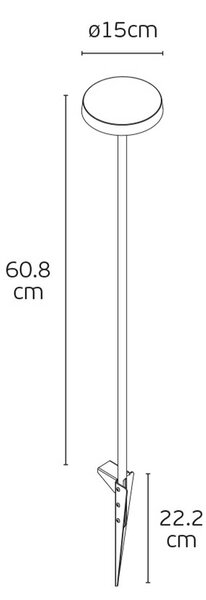 VK Light Mush LED sloupkové svítidlo se zápichem IP65 608 mmHnědá