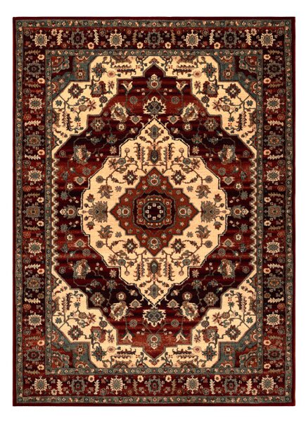 Koberec KASHQAI 4377 300 ornament bordó / béžový