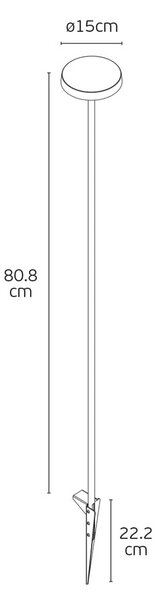 VK Light Mush LED sloupkové svítidlo se zápichem IP65 608 mmHnědá