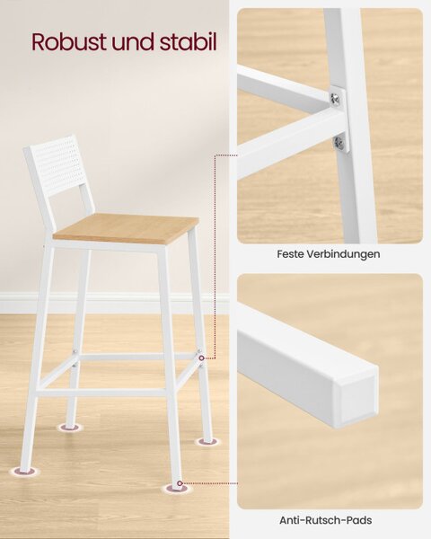 Set dvou barových židlí LBC070W09 (2 ks)