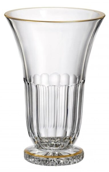 KŘIŠŤÁLOVÁ VÁZA BOHEMIA ANITA GOLD 255 MM