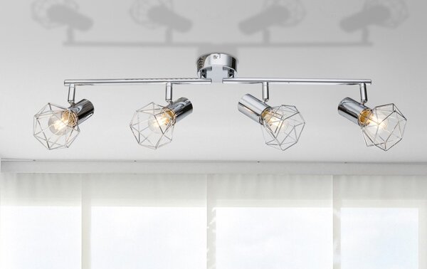 Globo 54802-4 přisazené nástěnné či stropní bodové svítidlo Xara I 4x40W | E14 - chrom