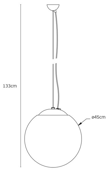 VK Light Bala LED závěsné svítidlo IP54 Ø450 mm