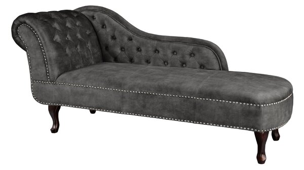 Pohovka Chesterfield 170cm sametově šedá Invicta Interior