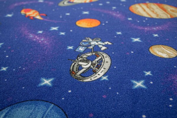 Dětský metážový koberec Galaxy planety, rakety