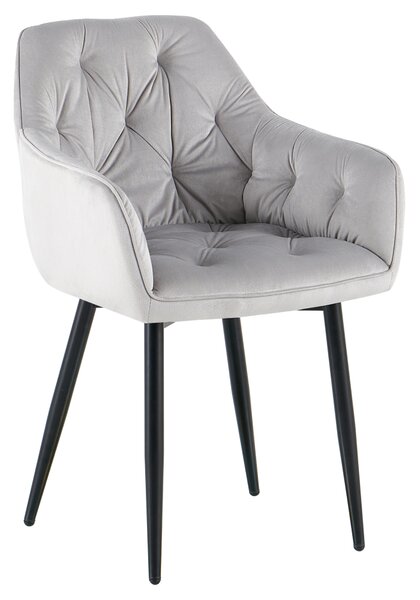 Designové křeslo, světlešedá Velvet látka, FEDRIS 2 NEW