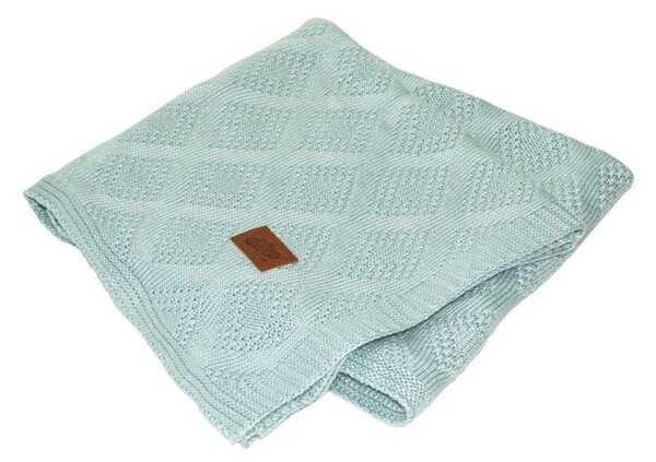 DETEXPOL Pletená bambusová deka do kočárku mátová Bambus, 80/100 cm