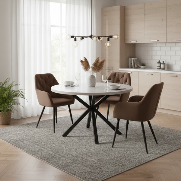 Designové křeslo, hnědá Velvet látka, VERIO NEW