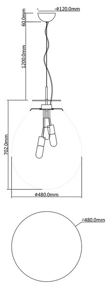 Faneurope Azuma E27 závěsné svítidlo Ø 38cm