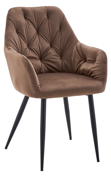 Designové křeslo, hnědá Velvet látka, VERIO NEW