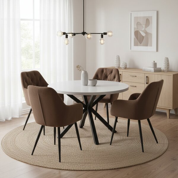 Designové křeslo, hnědá Velvet látka, VERIO NEW