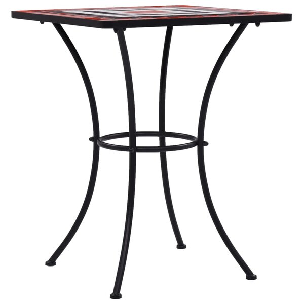 Mozaikový bistro stolek terakotovo-bílý 60 cm keramika