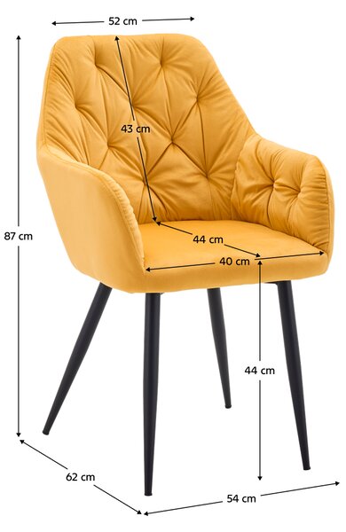 Designové křeslo, žlutá Velvet látka, VERIO NEW