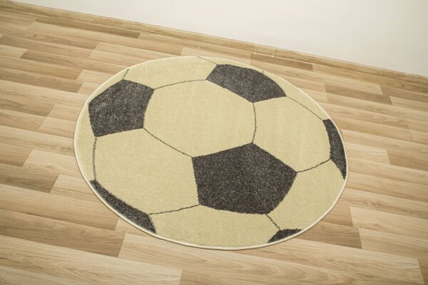 Koberec Lima G758A Football, žlutý / grafitový kruh