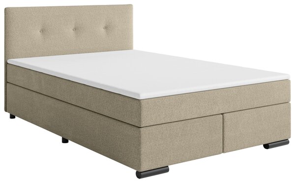 POSTEL BOXSPRING, 140/200 cm, béžová MID.YOU - Jednolůžkové postele, Online Only