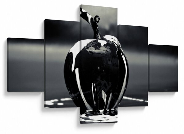 Obraz černého jablka (125x70 cm)