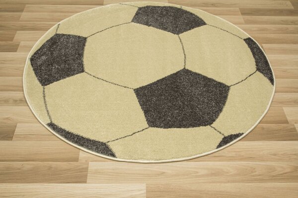 Koberec Lima G758A Football, žlutý / grafitový kruh