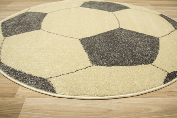 Koberec Lima G758A Football, žlutý / grafitový kruh