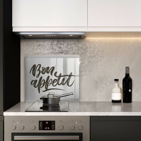 Sklo za varnou desku Bon appetit nápis