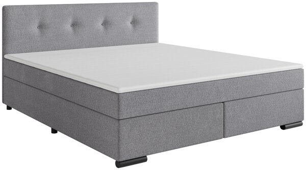 POSTEL BOXSPRING, 160/200 cm, světle šedá MID.YOU - Manželské postele, Online Only