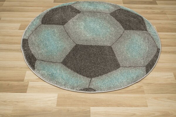 Koberec Lima G758A Football, grafitový / tyrkysový kruh