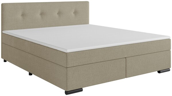 POSTEL BOXSPRING, 160/200 cm, béžová MID.YOU - Manželské postele, Online Only