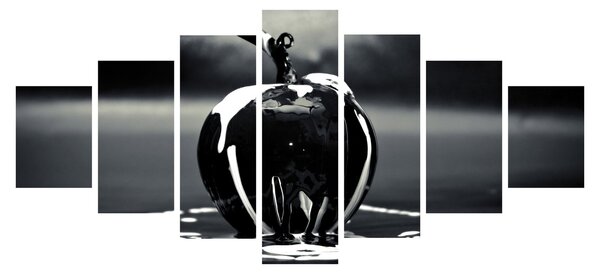 Obraz černého jablka (210x100 cm)