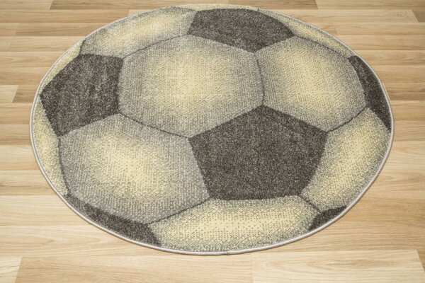 Koberec Lima G758A Football, grafitový / žlutý kruh