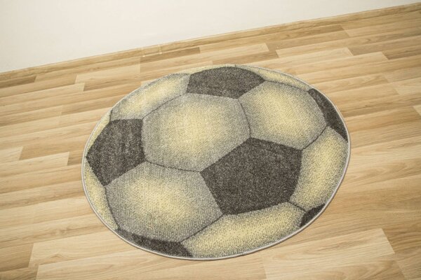 Koberec Lima G758A Football, grafitový / žlutý kruh