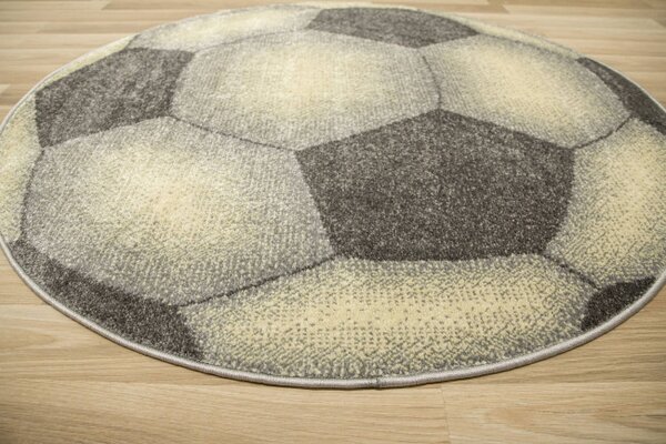 Koberec Lima G758A Football, grafitový / žlutý kruh