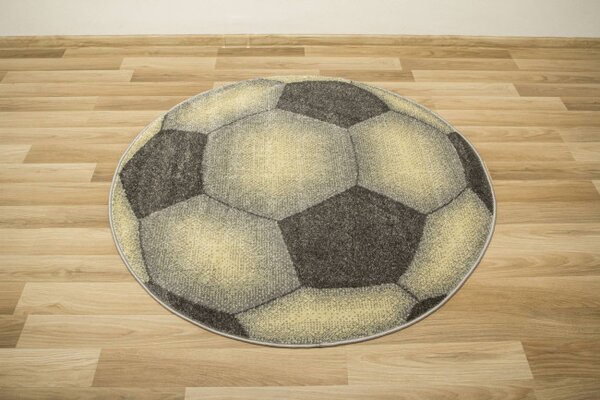 Koberec Lima G758A Football, grafitový / žlutý kruh