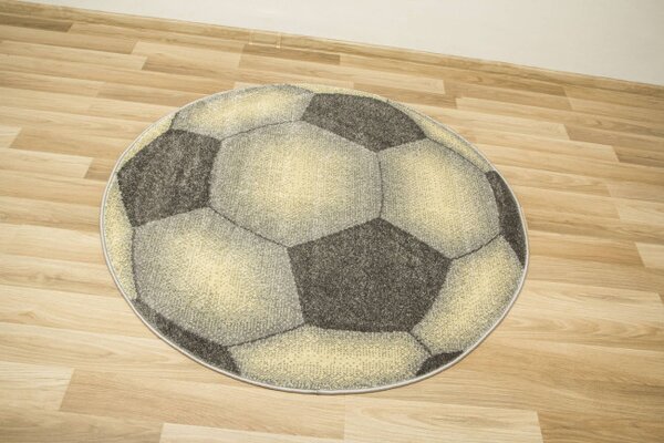 Koberec Lima G758A Football, grafitový / žlutý kruh