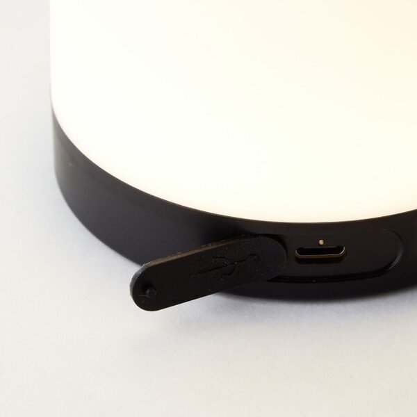 Brilliant G40955/06 AKU stolní lampa ARO RGB černý lem USB-C, IP44