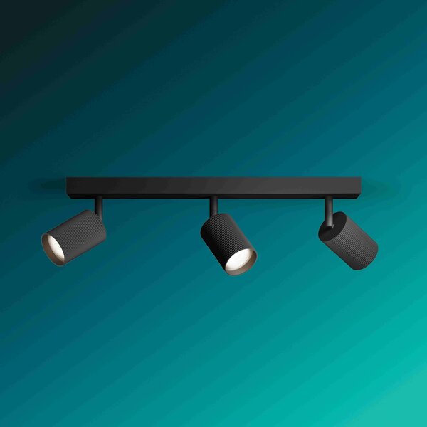 Wyatt LED bodové svítidlo 3x5W, AC 220–240, černá