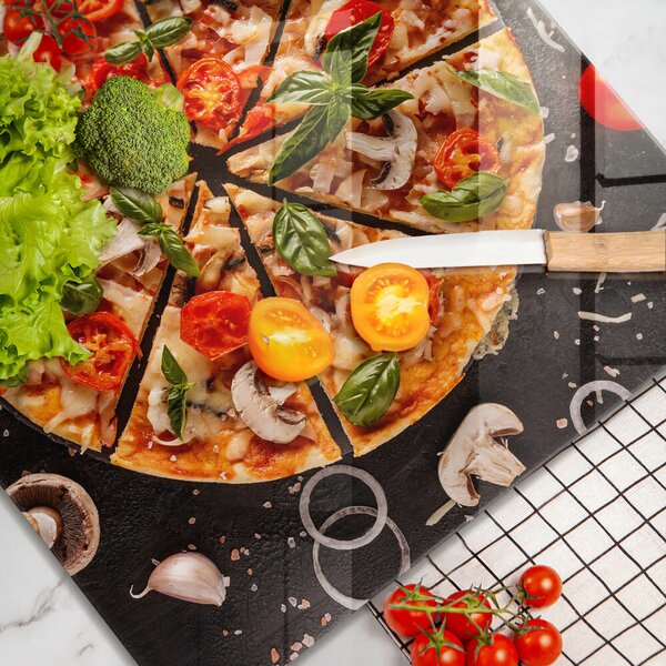 Sklo za varnou desku Pizza s houbami
