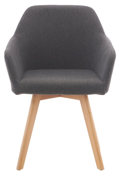 Designové křeslo, tmavě šedá/buk, CLORIN 2 NEW
