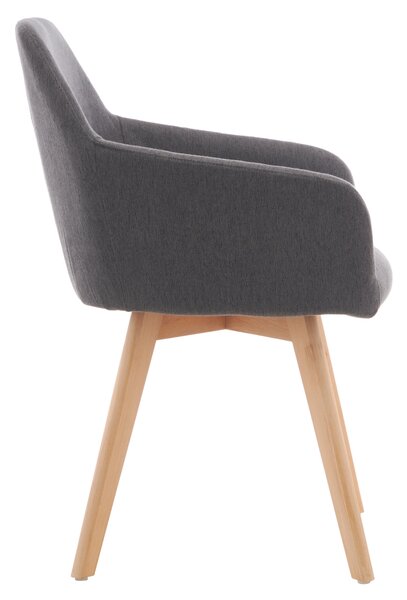 Designové křeslo, tmavě šedá/buk, CLORIN 2 NEW