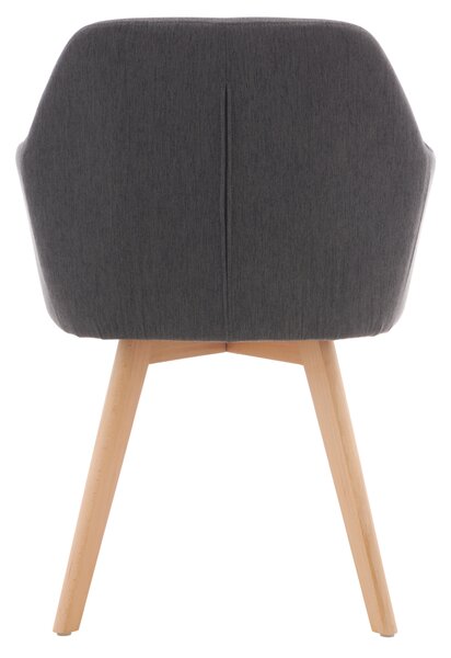 Designové křeslo, tmavě šedá/buk, CLORIN 2 NEW