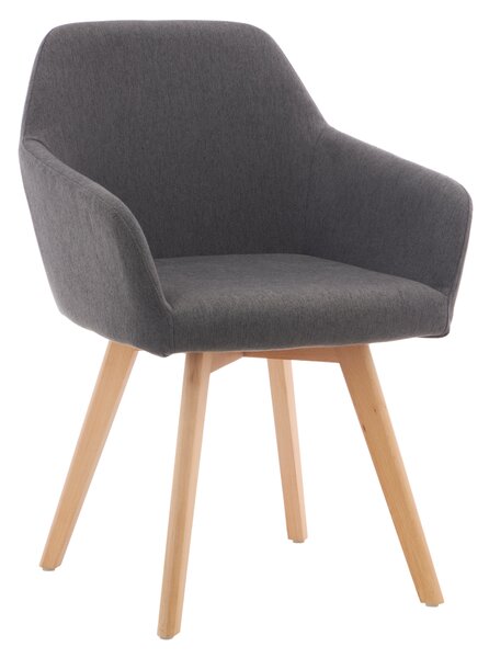 Designové křeslo, tmavě šedá/buk, CLORIN 2 NEW